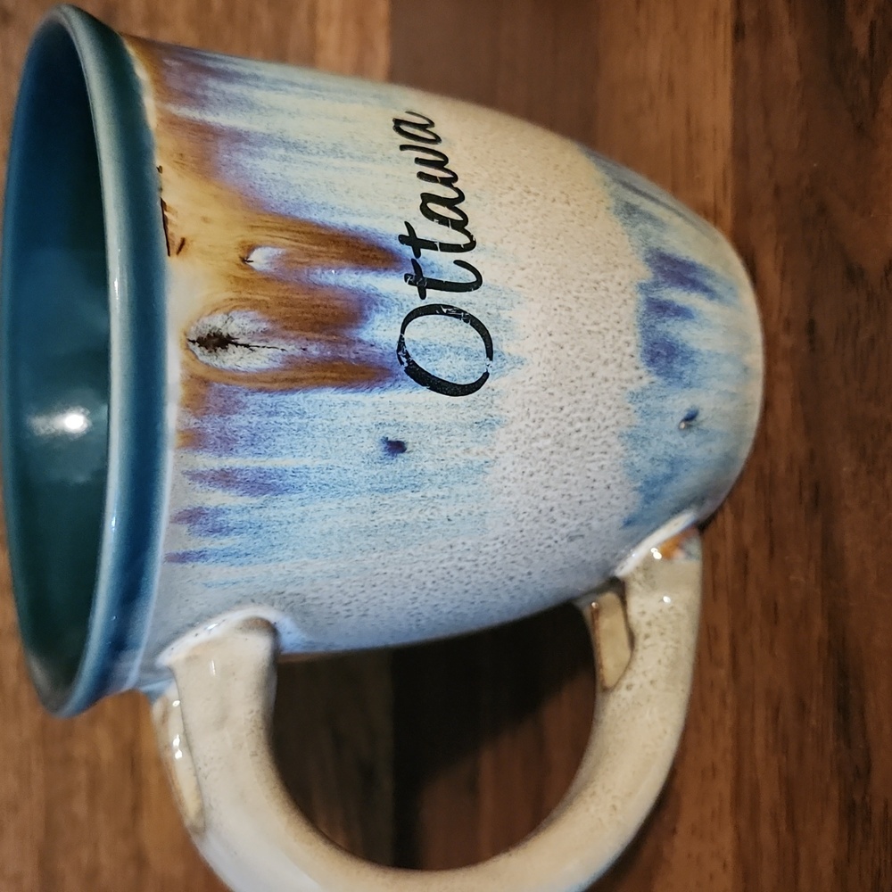 Ottawa Moose Mug - Blue and Cream